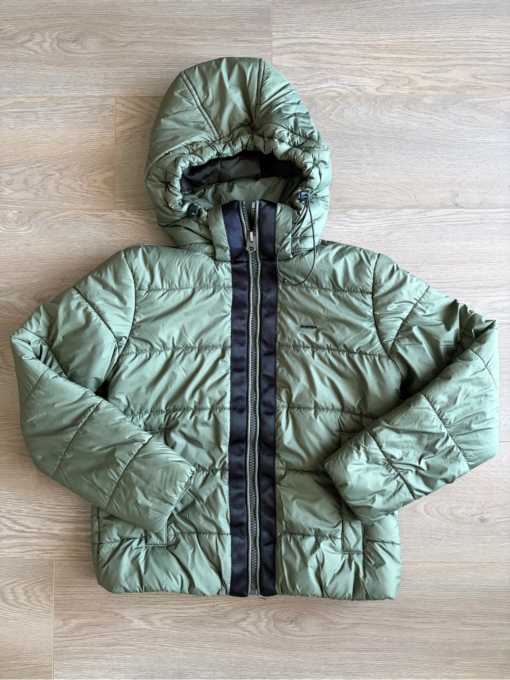 🌲 G-Star RAW Women’s Hooded Puffer Jacket – Army Dark Green | Size M